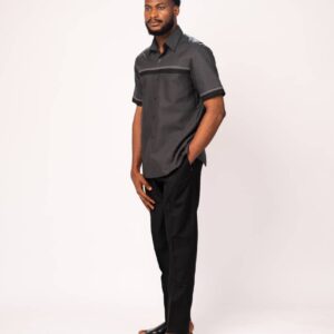 Ojekide Dark Gray Shirt with Black Trousers